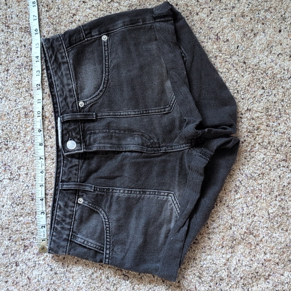 Free People We The Free Black Denim Shorts Sz 27 - Picture 7 of 14